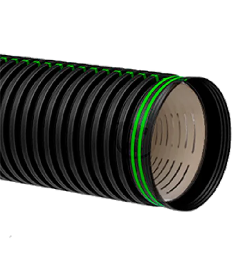 Tubo corrugado verde con tirahilos diámetro 20mm